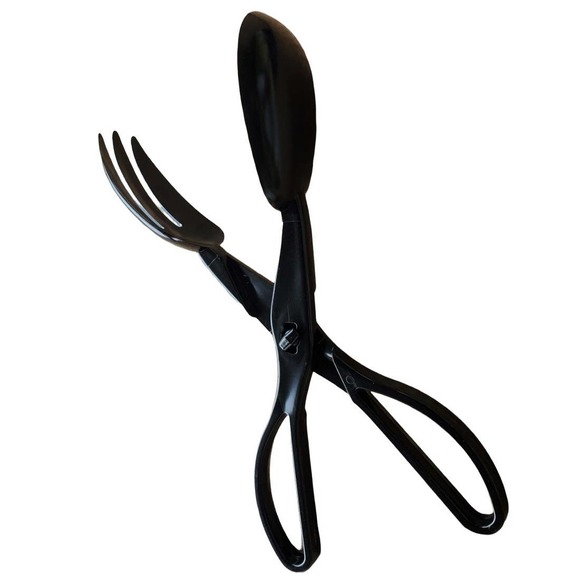 D&W Fine Pack, 24 pack Black Salad Scissor Tongs, CT3304 Partipak- Free Shipping - Picture 1 of 6